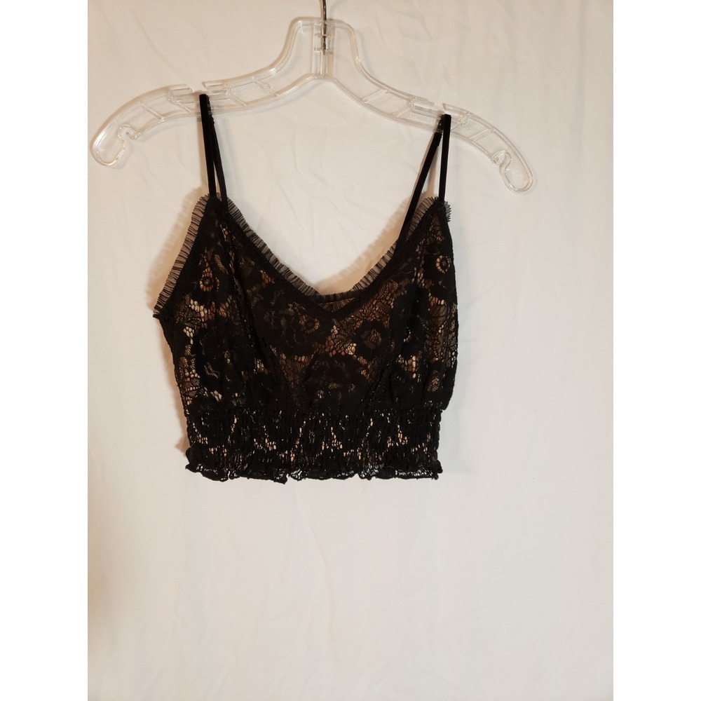 Women's Forever 21 Black Lace Sleeveless Top Size S